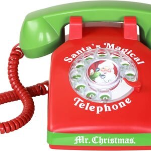 Mr. Christmas Santa’s Magical Telephone – Santa Phone for Kids, Interactive Christmas Calls, Real Conversations, Child-Safe Vintage