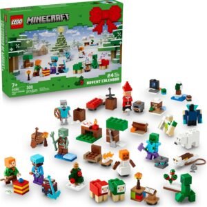 LEGO Minecraft Advent Calendar 2025 Building Toy - Kids Holiday Countdown Set for Boys & Girls, Ages 7+ - 24 Buildable Surprises & 8 Minifigures for Gamers - Collectible Gift for Christmas - 21280